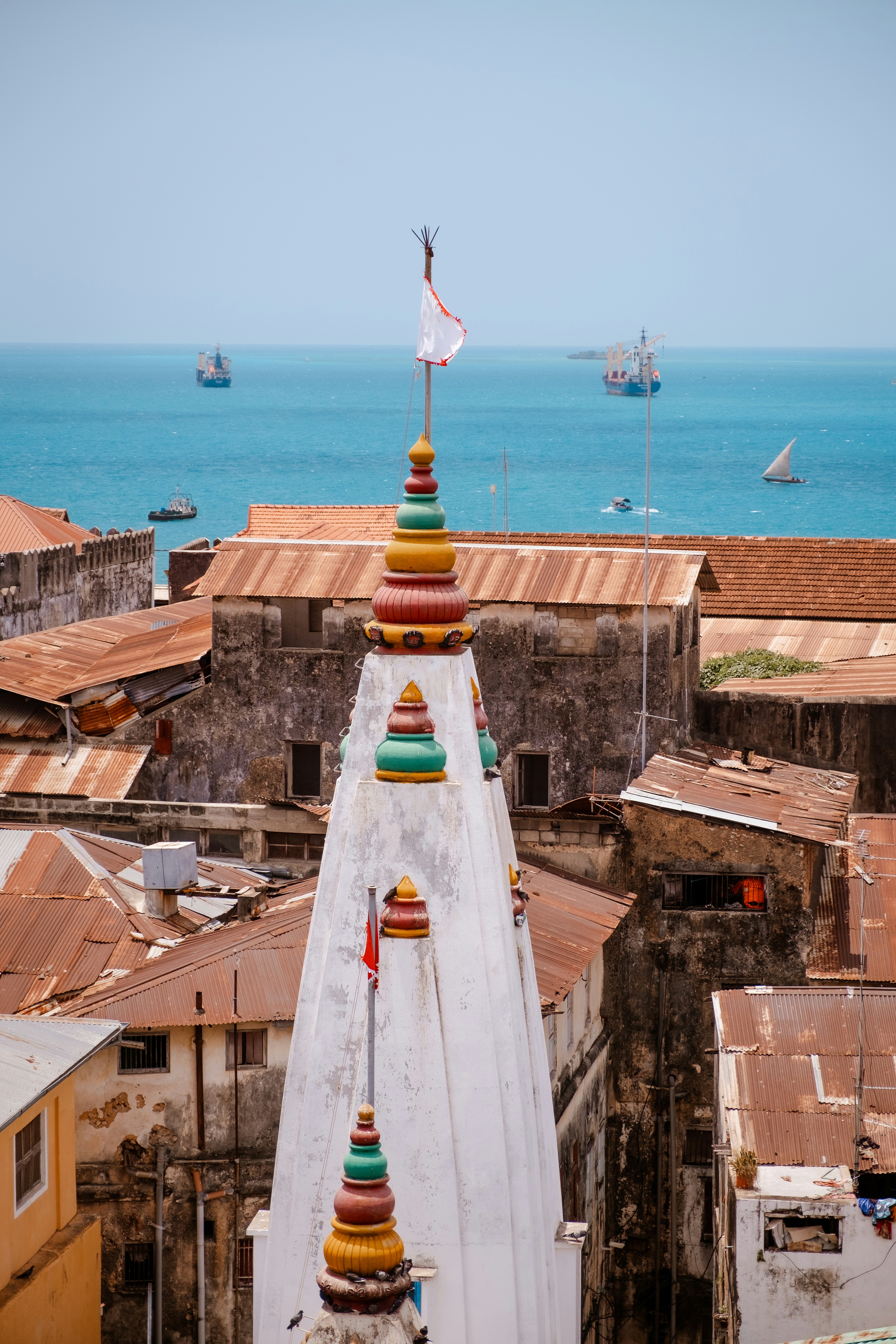 Historic Stone Town spire and old city
